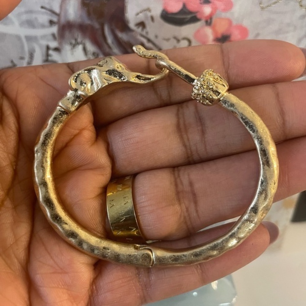 Gold Textured Hoop Earrings